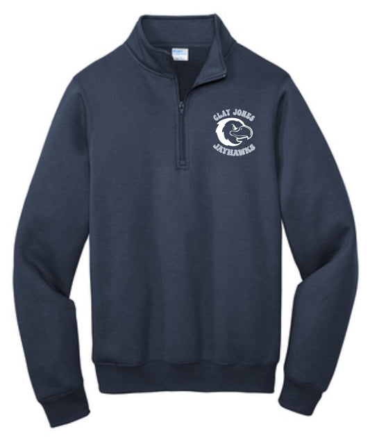 Jones Intermediate - Retro Jayhawks quarter-zip pullover