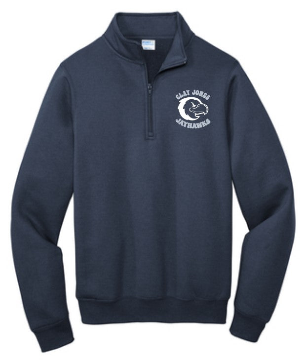 Jones Intermediate - Retro Jayhawks quarter-zip pullover